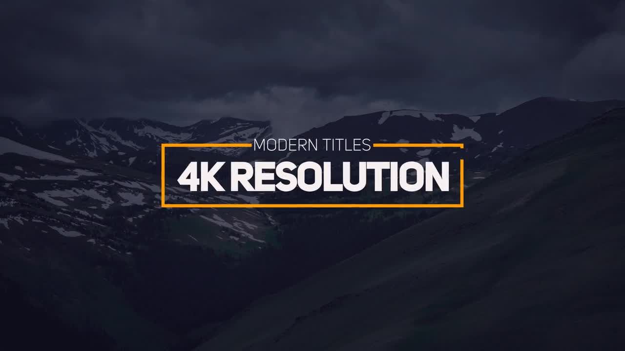 简约的现代动态4K标题素材库精选AE模板