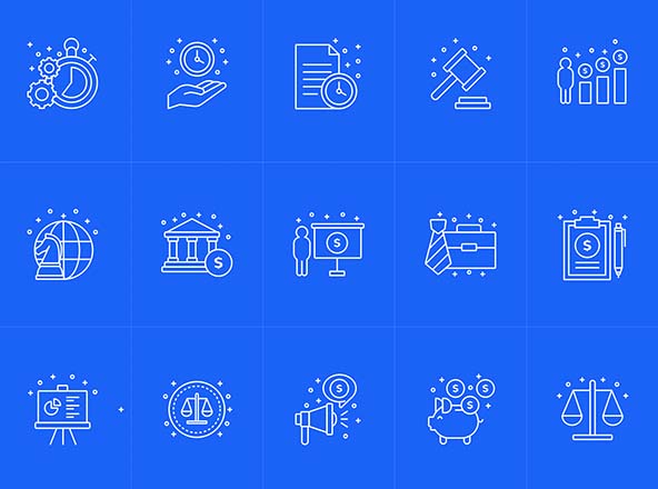 商业商务主题矢量图标设计素材v2 Vector Business Icons Part 2