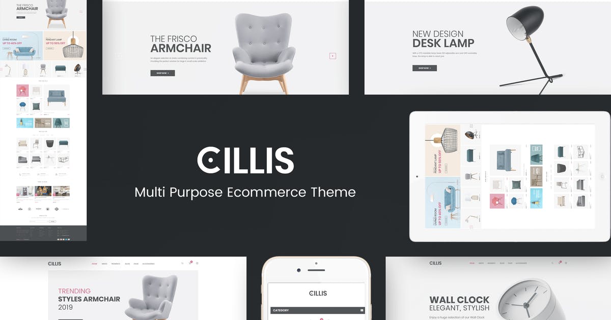 家具装饰网上商城Prestashop网站系统主题模板素材库精选 Cillis – Furniture & Deco Prestashop Theme插图