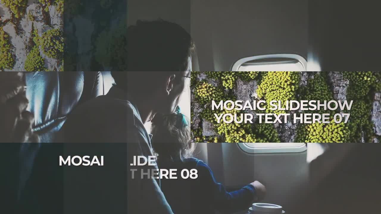 马赛克格子转场动画幻灯片展示素材库精选AE模板