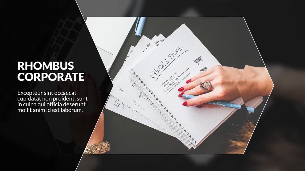 商业菱形公司素材库精选AE模板