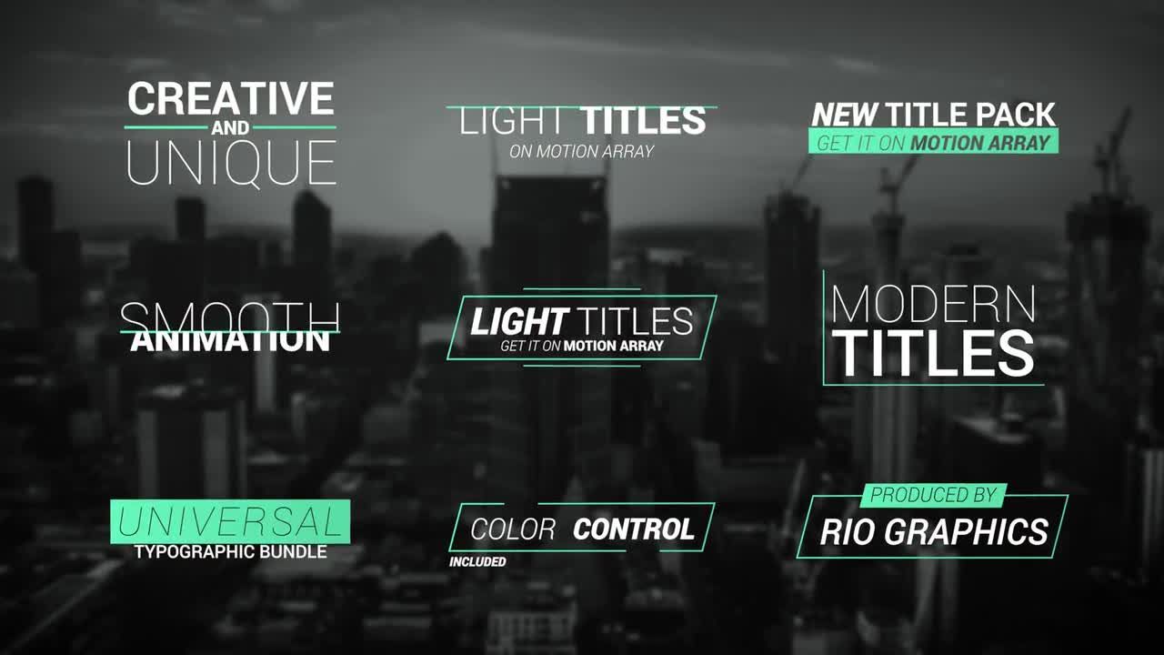 18个带有色彩控制的时尚标题素材库推荐Pr模板