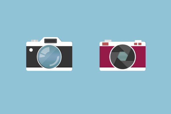 扁平设计风格相机矢量素材库精选图标 Funky Camera Icons