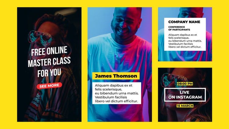 照片墙标题是一种超现代的素材库精选AE模板