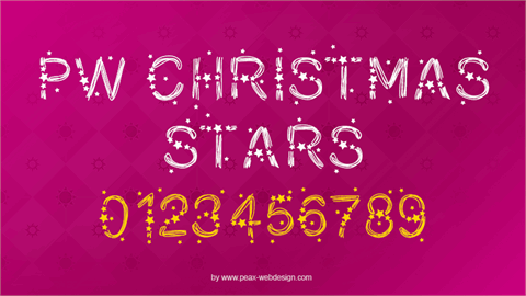 PWChristmasStars font素材之家精选英文字体