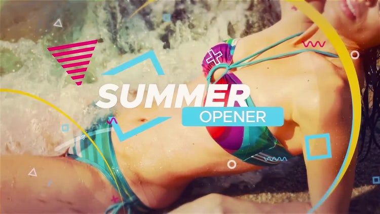 暑假旅行介绍片头宣传片AE视频模板