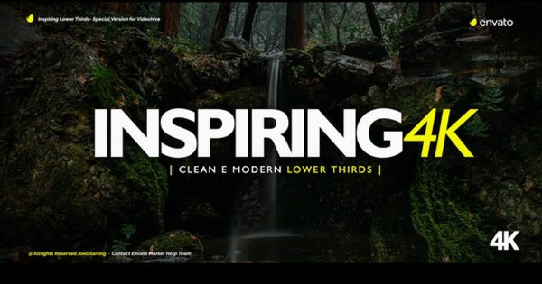 创意片头动态字幕特效素材库精选PR模板 Inspiring Lower Thirds for Premiere