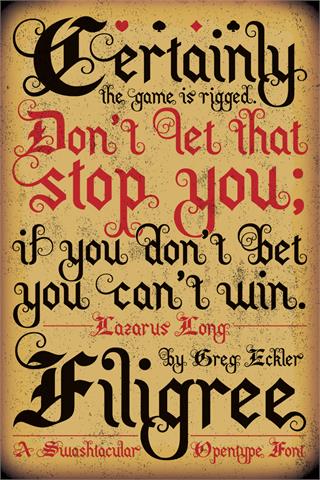 Filigree font素材之家精选英文字体