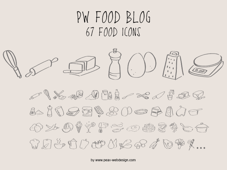PWFoodblog font插图