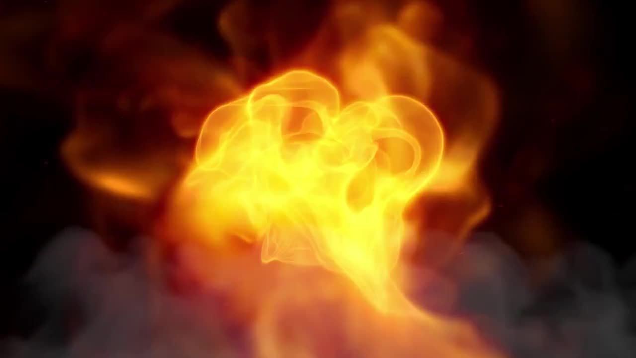 愤怒的火徽标LOGO动画素材库精选PR模板