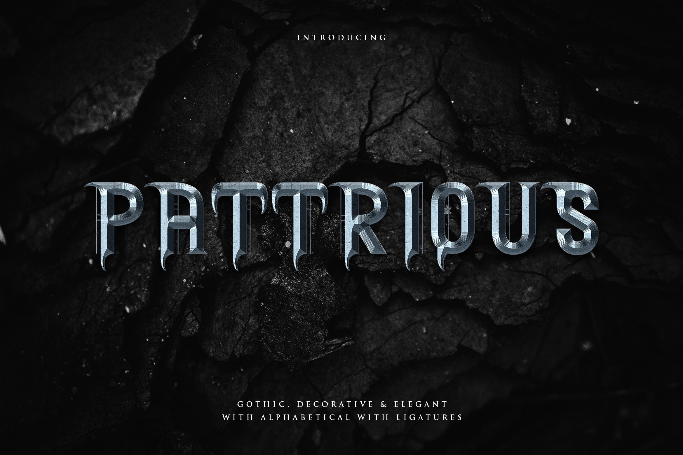 优雅哥特式英文衬线字体下载 Pattrious – Elegant Gothic Display Typeface插图
