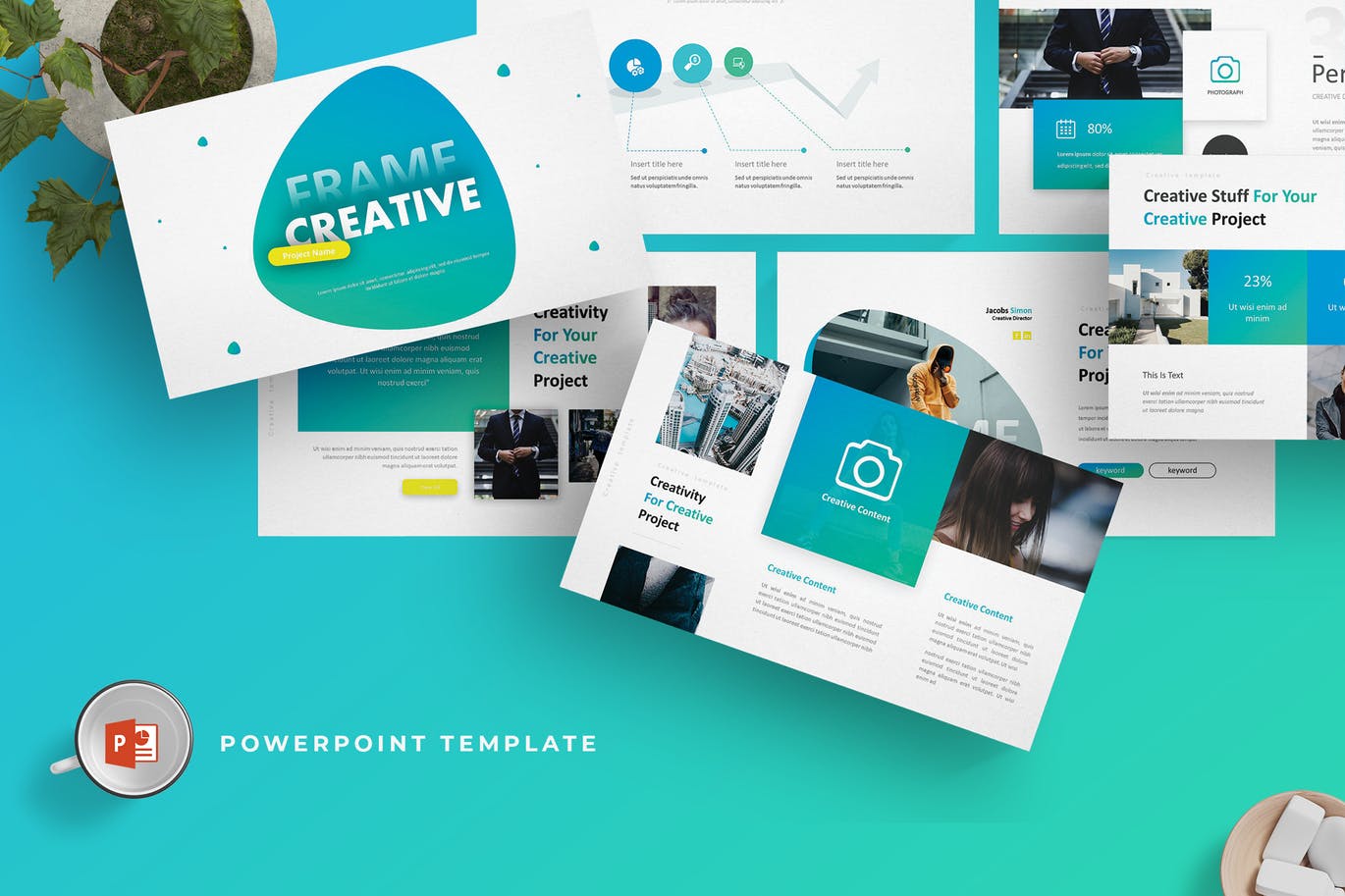 市场调研报告创意PPT幻灯片模板 Frame Creative – Powerpoint Template插图