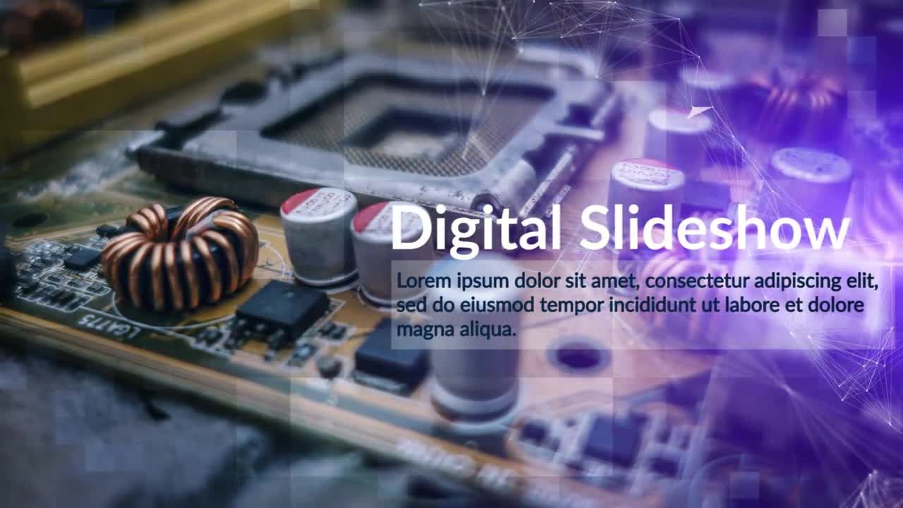 创意文本动画和时尚的过渡效果的数字幻灯片Pr模板