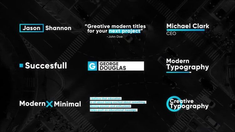 简洁的低三分之一动态动画ae模板