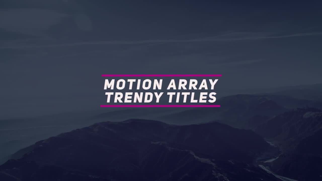 时尚且简单现代流行标题素材库精选AE模板