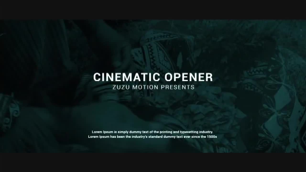 现代和戏剧性的电影开场白动画素材库精选AE模板