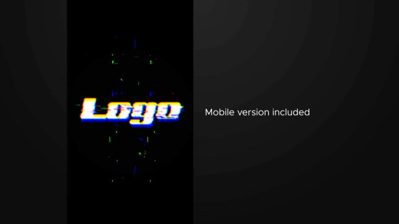 电子故障徽标显示素材库精选AE模板