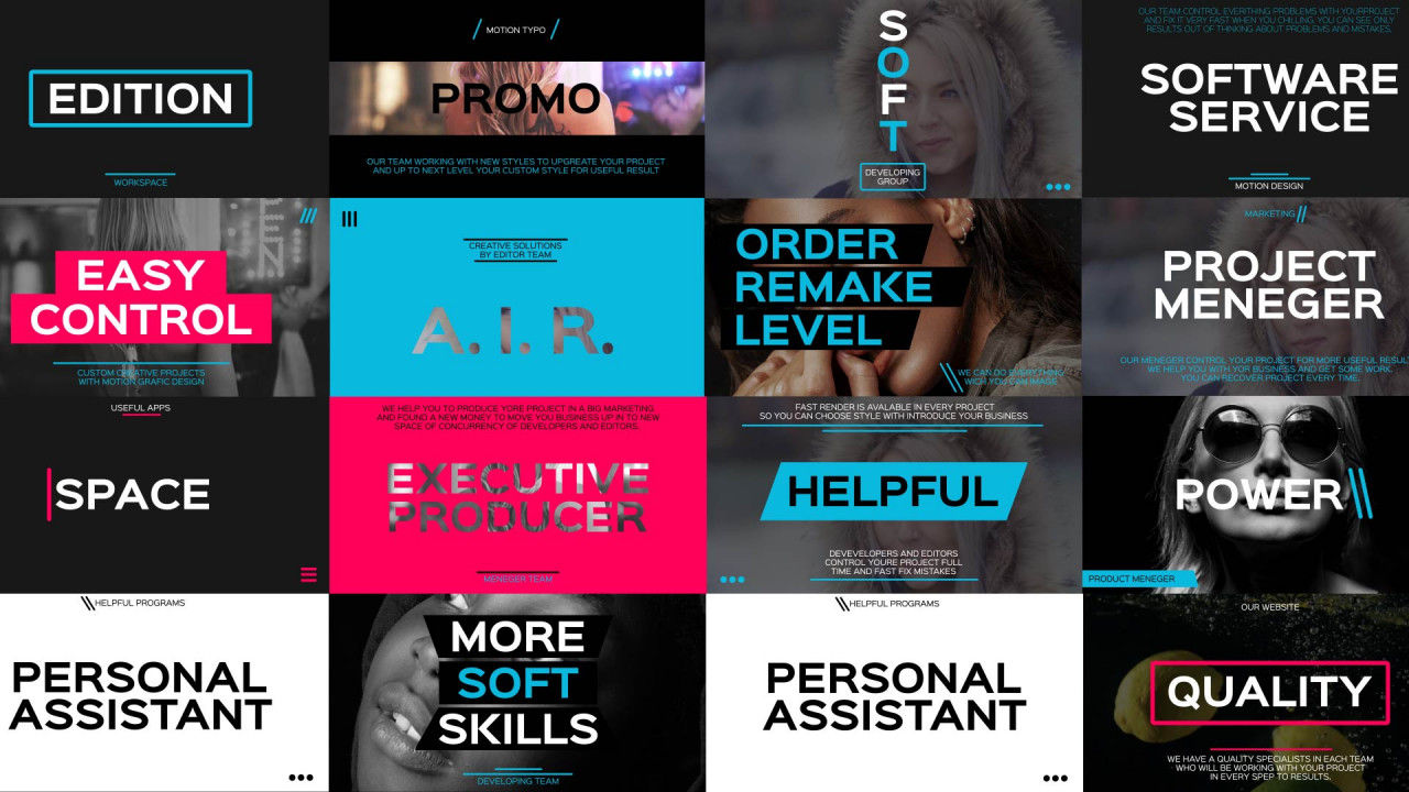 15个版式标题动画素材库精选AE模板