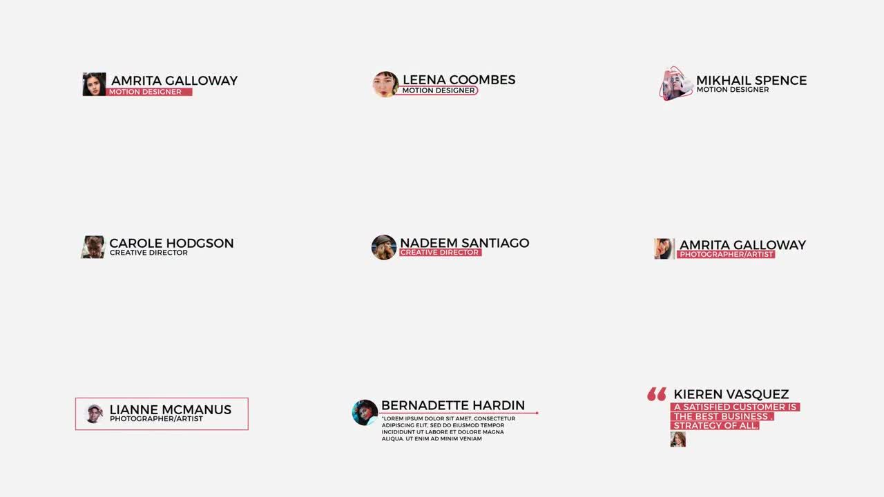 9个图像下三分之一素材库精选AE模板