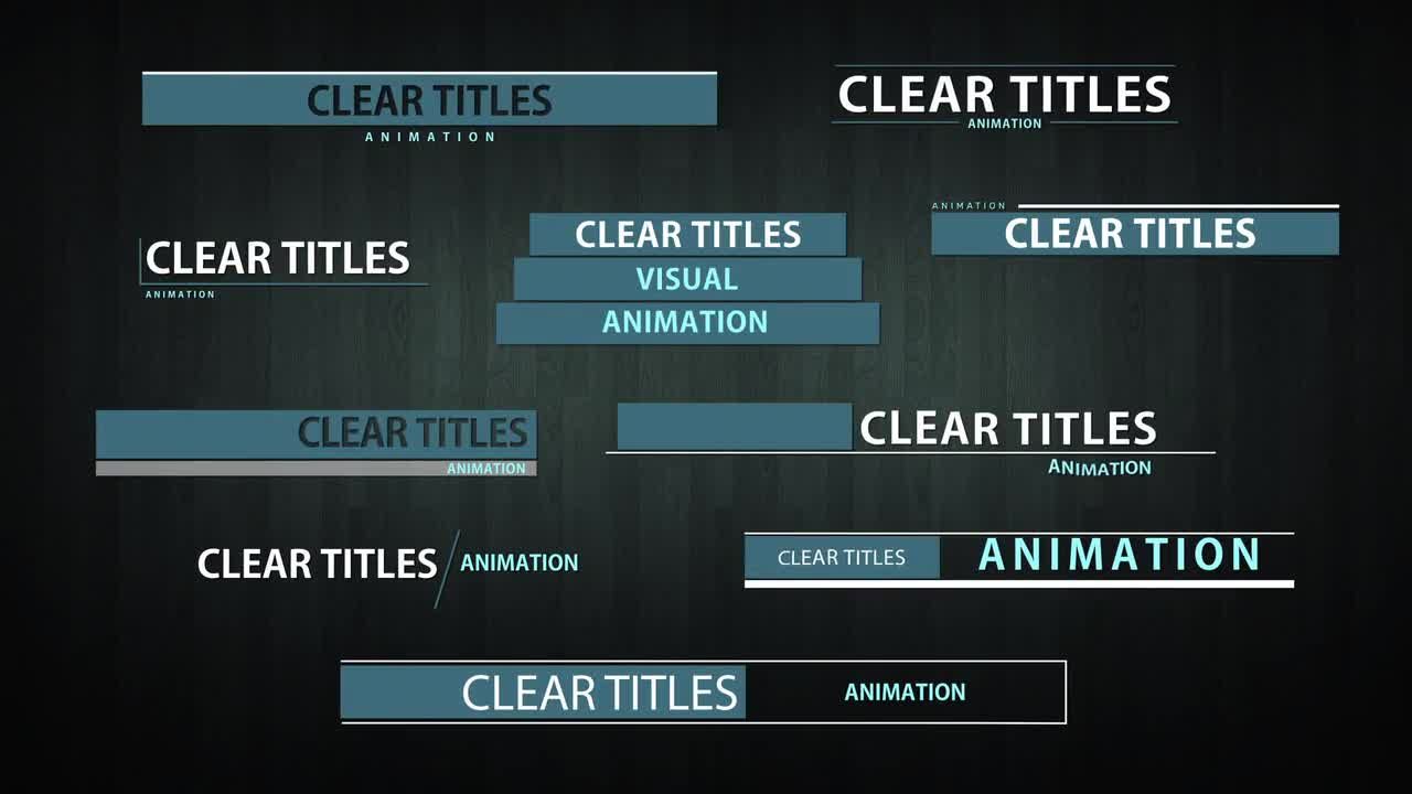 10个清除标题素材库精选AE模板
