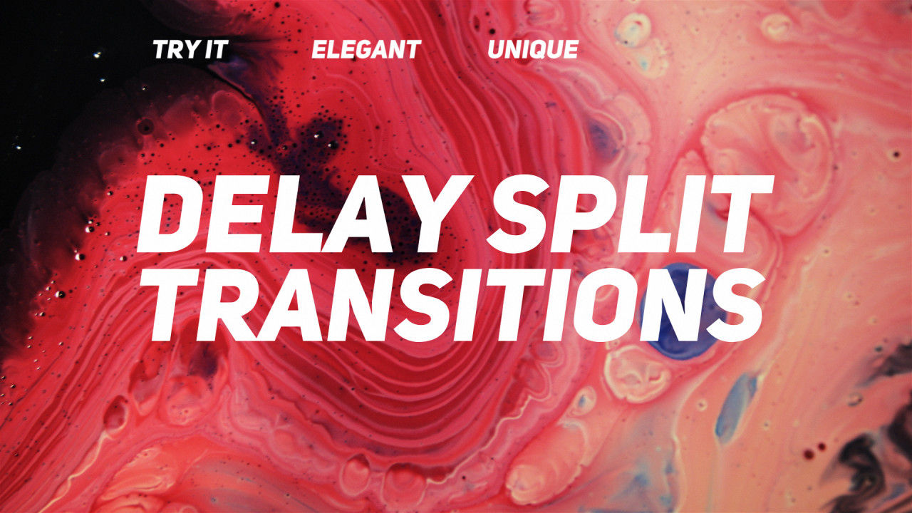 10个延迟拆分转换动画素材库精选PR模板