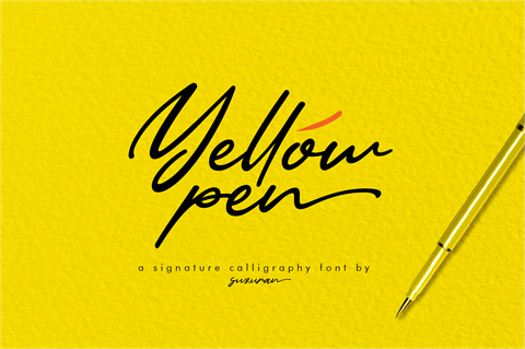 Yellow Pen font素材之家精选英文字体