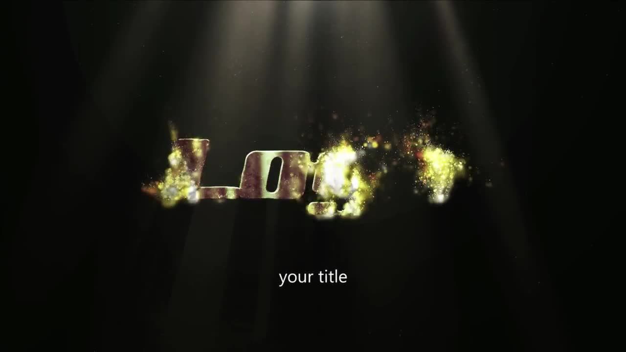 黑暗场景火热的金属外观标志素材库精选AE模板