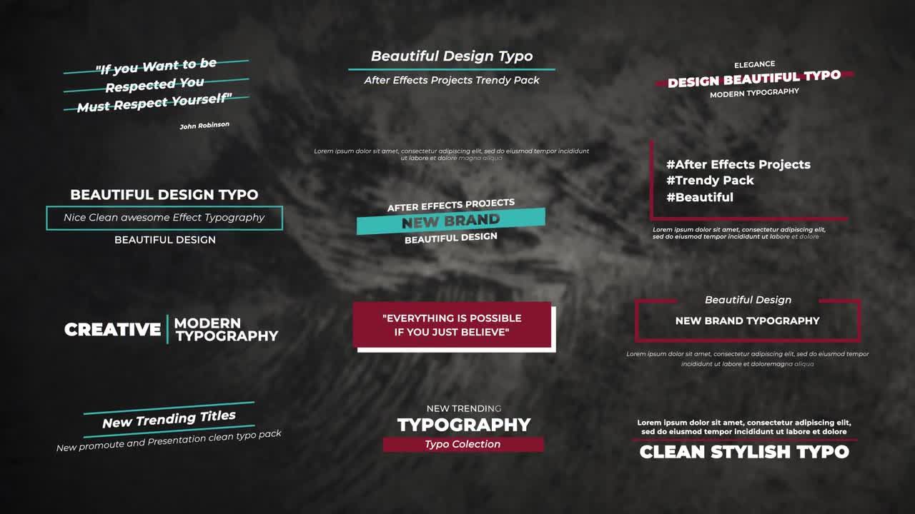 现代商业广告标题素材库精选AE模板