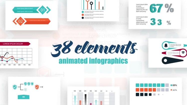 信息图表功能强大的素材库精选AE模板