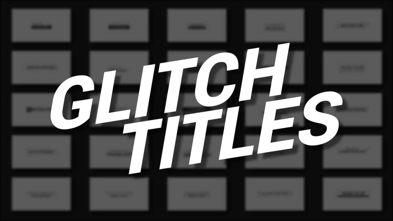 25个酷炫且充满活力的动画全屏动画标题素材库精选AE模板