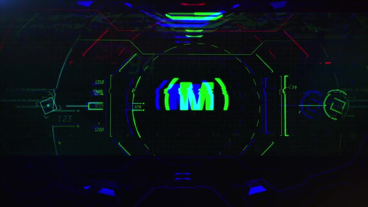 毛刺故障效果AE徽标素材