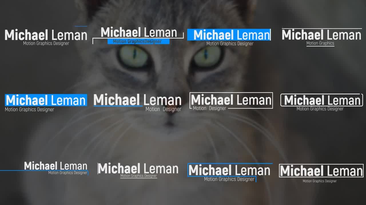 12个社交下三分之一动画全屏幕标题素材库精选AE模板