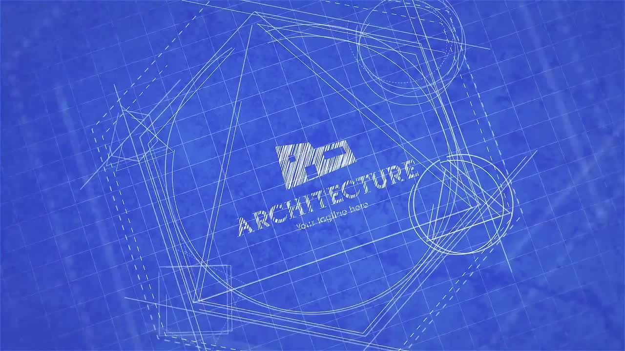 动态动画线条蓝图标识素材库精选AE模板