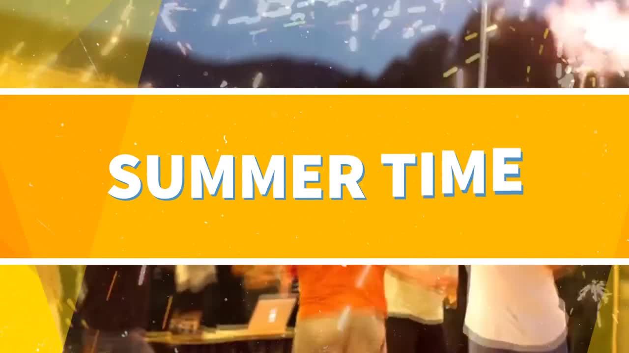 带有动态投影效果的夏季时节素材库精选AE模板