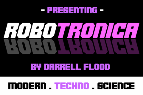 Robotronica font素材之家精选英文字体
