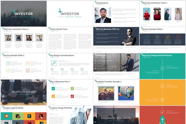 商业主题多用途PPT幻灯片设计模板下载 Investor Powerpoint Template插图(1)