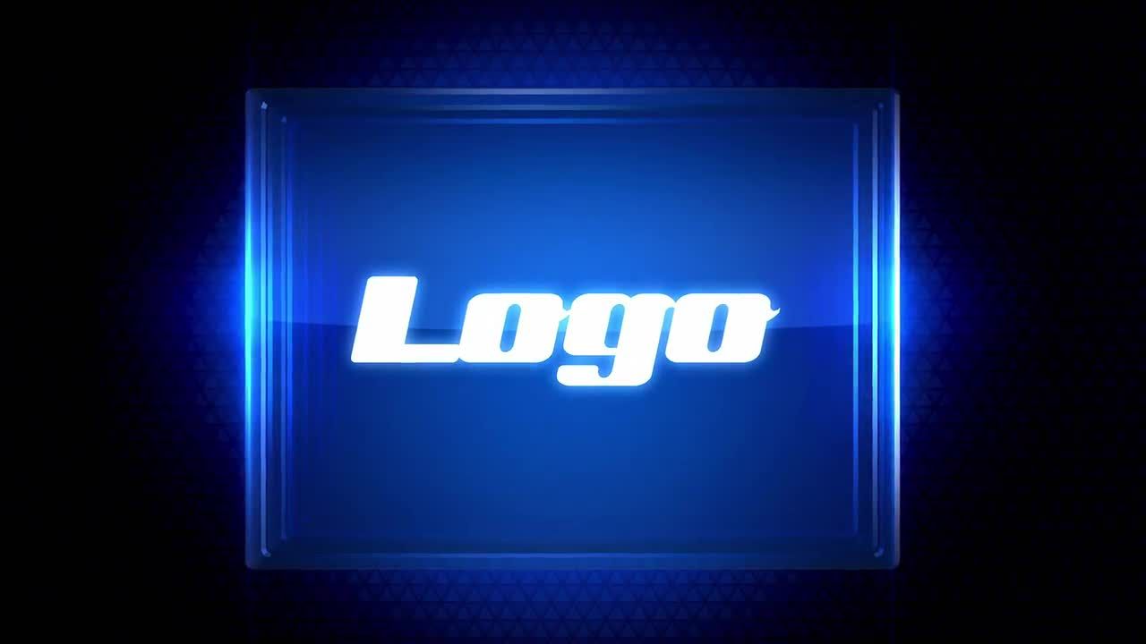 反光3D感觉的视频项目玻璃徽标显示素材库精选AE模板