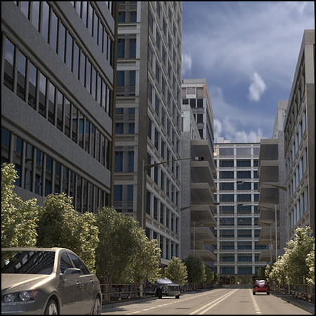 欧美城市街道素材之家精选3D模型