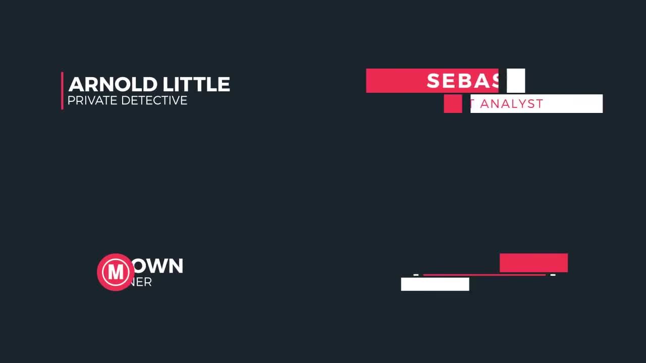 20个动画全屏标题和平滑低三分之一标题素材库精选AE模板