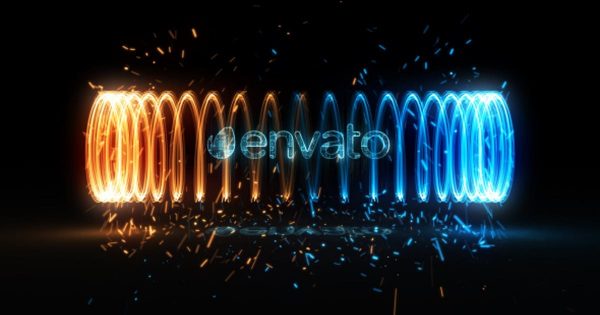 未来科技漩涡光圈粒子特效logo演示素材库精选AE模板 Futuristic Vortex Reveal