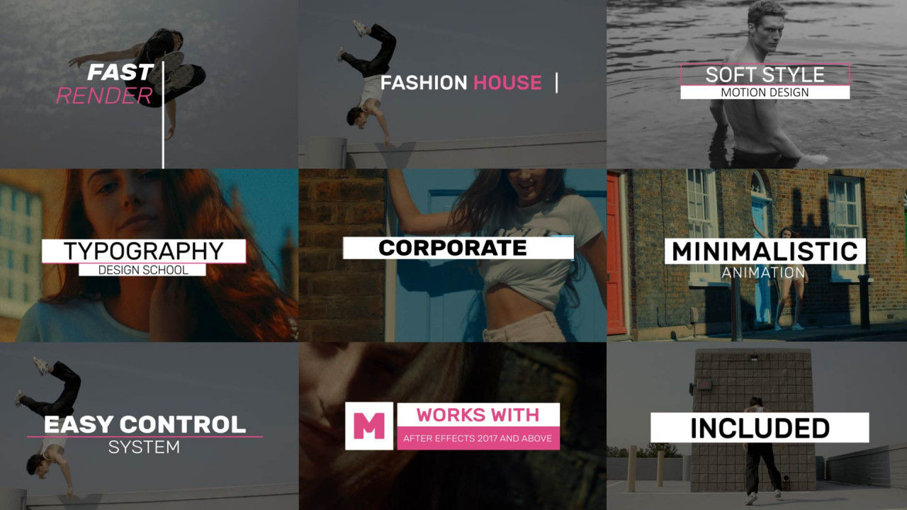 炫酷全屏标题动画电视节目广告素材库精选AE模板