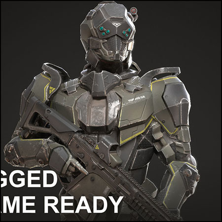 科幻机甲士兵素材之家精选3D模型