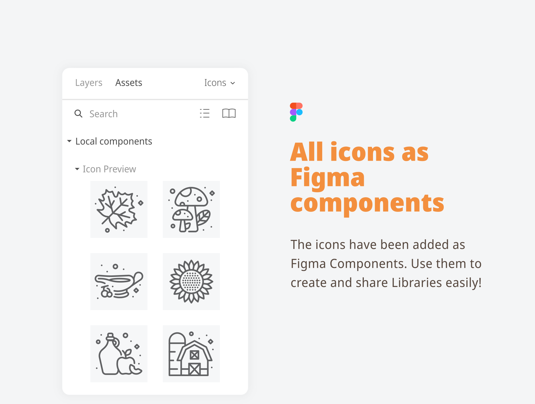 素材库下午茶：30枚感恩节主题矢量线条素材库精选图标集插图(1)