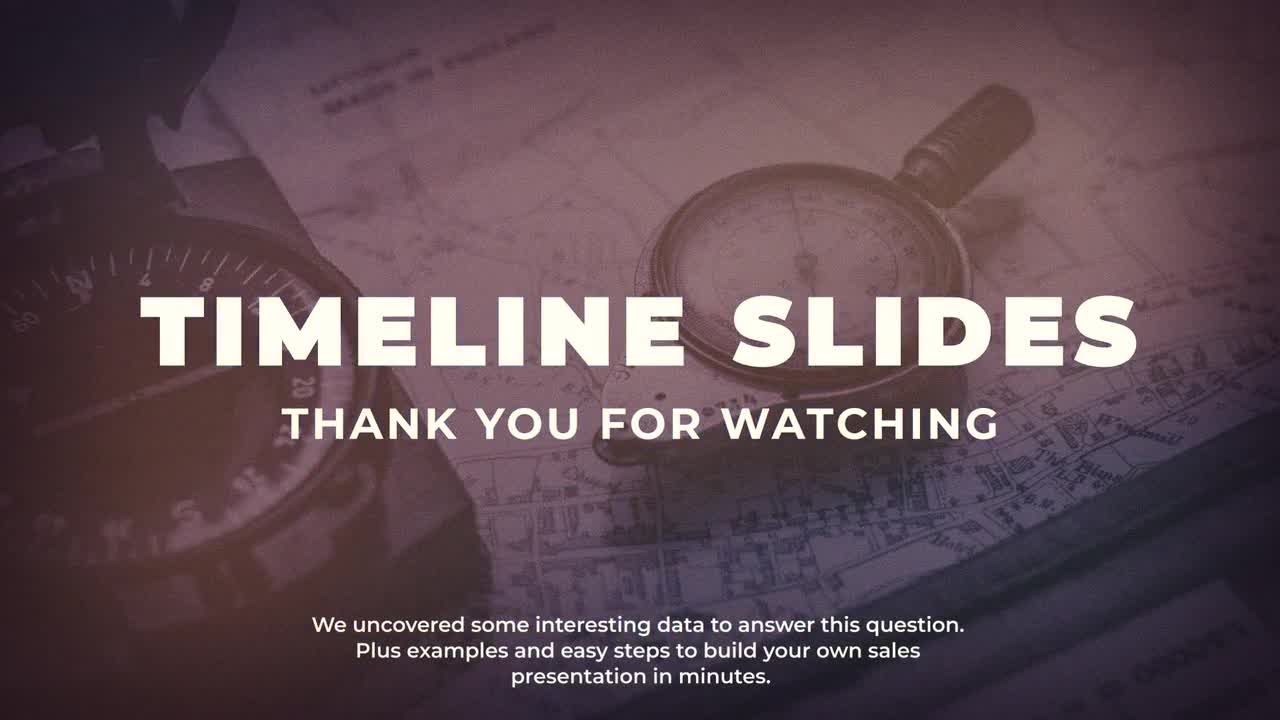 复古历史时间线幻灯片开场AE模版