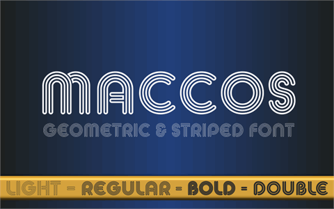 MACCOS Demo font素材之家精选英文字体