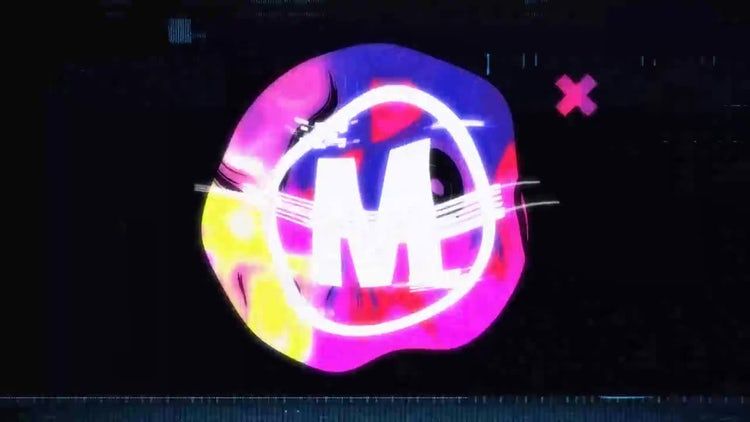 未来主义风格的毛刺logo动画展示素材库精选AE模板Glitch Logo