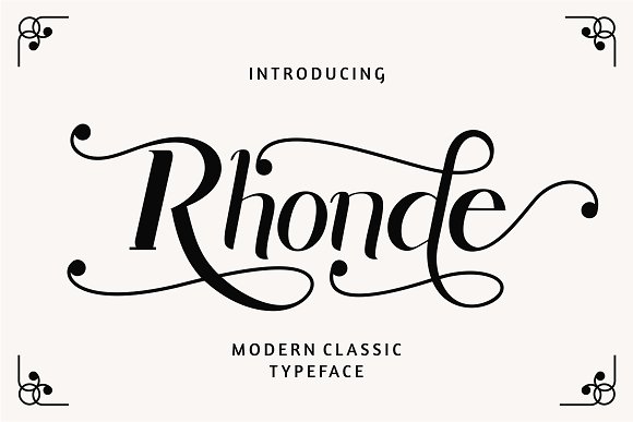 Rhonde – Modern Classic Font素材之家精选英文字体