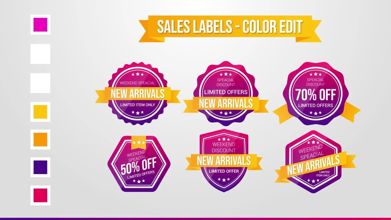 6个时尚全屏标题动画素材库精选AE模板