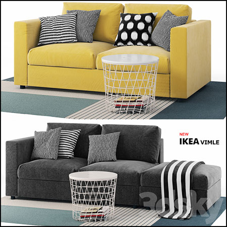 宜家- VIMLE双人沙发素材之家精选3D模型