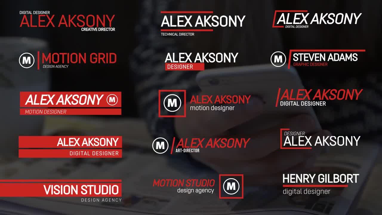 广播标题和下三分之一动画素材库精选AE模板